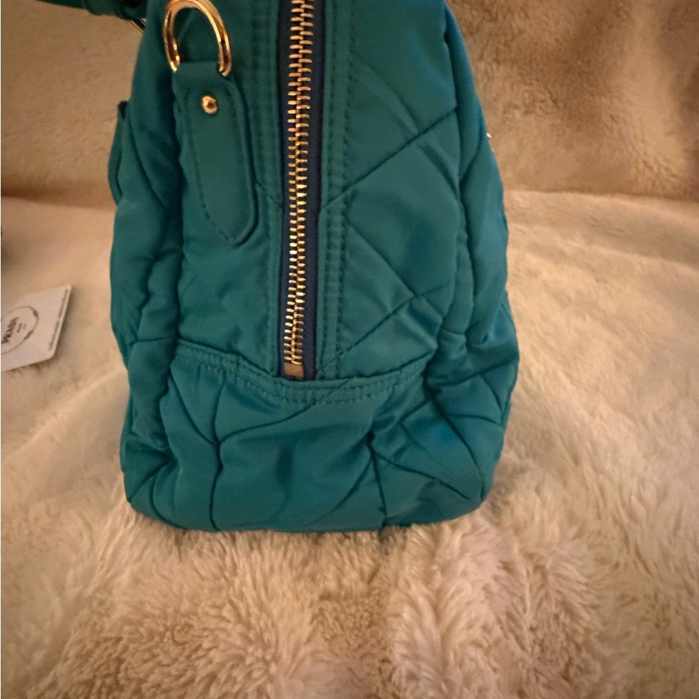 PRADA TURQUOISE QUILTED WITH COA CARD DUSTBAG AND LONG STRAP - Picture 9 of 16
